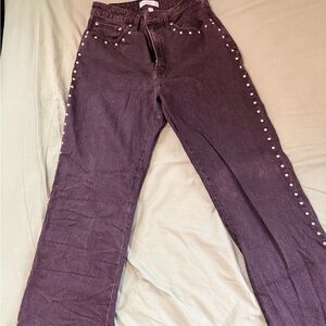 Abercrombie & Fitch, Black Studded Jeans Curve Love 30R